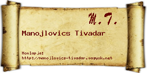 Manojlovics Tivadar névjegykártya